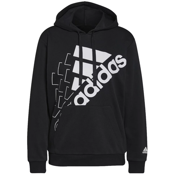 Adidas Love Slanted Logo Relaxed Black and White Women Hoodie