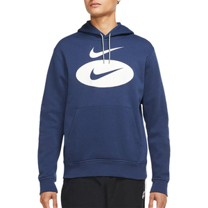 Nike Sportswear Swoosh League Fleece Blue Pullover Hoodie Mens Style